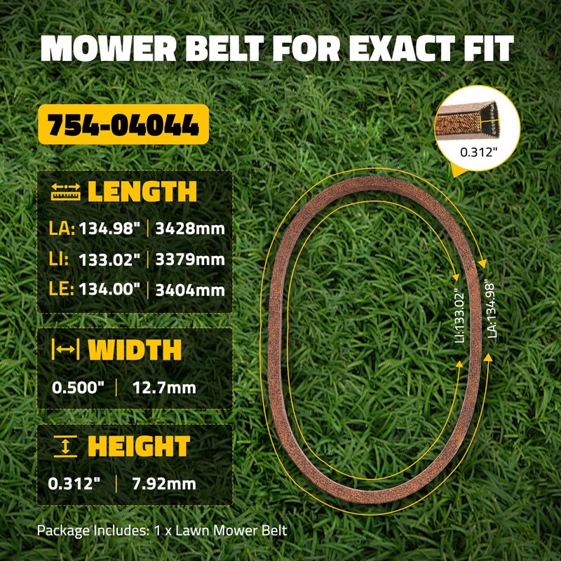 Beltchoice 954-04044a Deck Belt, Kevlar Cord 50" Deck Lawn Mower