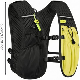 Mochila Poliéster Unisex Reflectante, Mochila con Paneles Malla Transpirable, para Running, Senderismo, Desplazamientos Diarios, Corredores