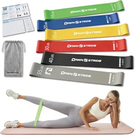 6-Level Resistance Loop Bands 15-55LBS for PT & Strength Training