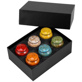 6 Pcs Ceramic Small Urn for Human Ashes Keepsake Compact Urns for Ashes Portable Keepsake Urn Reliable Mini Urn Decorative Small Urn Set for Human and Pet Ashes Fulasun.