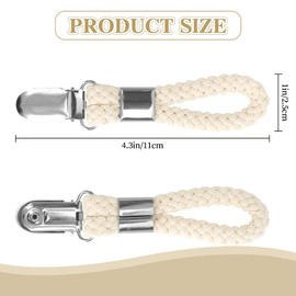 6 Stück Handtuch Clips zum Aufhängen,Handtuch Klammern,Handtuchclips mit Schlaufen,Aufhänger für Handtücher,beige