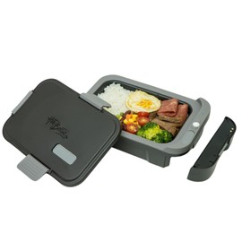 Hot Bento PLUS Self Heated Lunch Box and Food Warmer Removeable Battery Powered, Portable, Cordless, Hot Meals for Office, Travel, Jobsite, Picnics, Outdoor Recreation, Kitchen Meal Prep (Ebony)