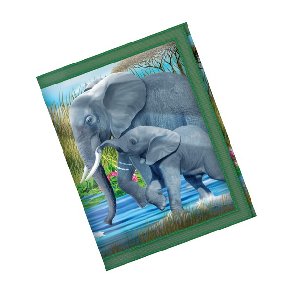 Deluxebase 3D LiveLife Wallets - Pachyderm Lenticular 3D Elephant Wallet.