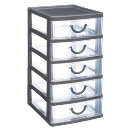 AC-Déco 5Five - Plastic Storage Tower 5 Drawers Large Model