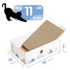 Conlun Cat Scratcher Box with Cat Scratching Pad Portable 3-Layer