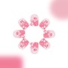 24Pcs Light Pink Press on Nails Short Square Fake Nails