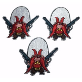 Yosemite Cartoon Sam Cowboy 3 Inches Tall Embroidered Set of 3 Patches