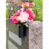 Small headstone vase for permanent mounting
