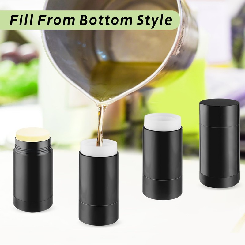 glasstore 10 Pcs Empty Deodorant Containers Bottom Fill Deodorant Bottles