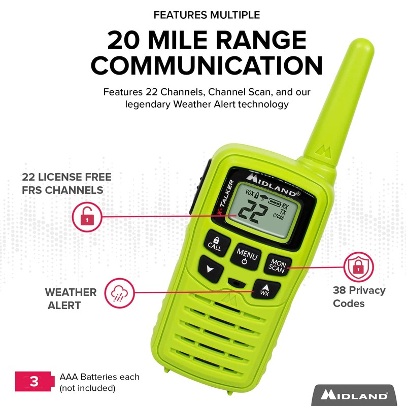Midland – T10X3M X-Talker Two Way Radio – Water Resistant