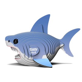 EUGY Yugie Shark Paper 3D Puzzle - Great educational toy for elementary school students, boys, girls, and adults alike