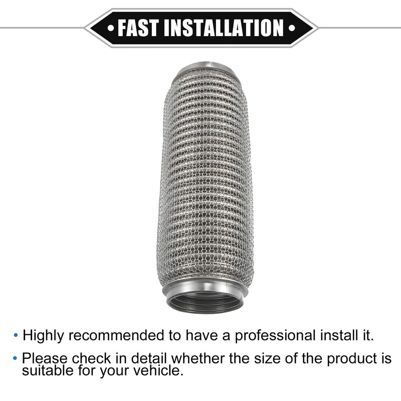 X AUTOHAUX Car Exhaust Flexible Pipe, 63x254mm 2.48"x10" Exhaust Flex