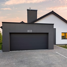 8 Inch Addresses Numbers For House,Modern House Numbers Large Silver Exterior Street Metal Reflective floating house numbers for outside Floating Mount Or Flush Mount Aluminum Home House Numbers