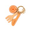 Albero AL-258 Women's Key Ring, Genuine Leather, sorbet orange