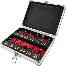 LUMBER JACK 12 Piece Router Cutter Set 1/4" Shank TCT Tungsten Carbide Tipped