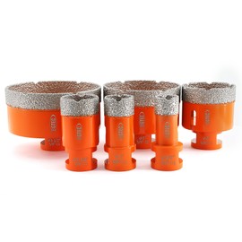 BGTEC Diamond Core Drill Bits Set-6pcs Diamond Hole Saw for Porcelain Tile Ceramic Marble Brick Mixed 20/25/32/50/75/90mm