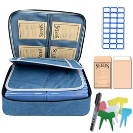 Seed Storage Organizer Kit, Seed Packet Organizer, Blue