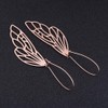 10K Gold Color Dragonfly Wing Dangle Earring 3 Tone (gold)
