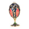 Egg Shaped Trinket Boxes Rhinestones Inlay Hand Painted Enamel Delicate