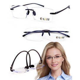 LUFF Reading Glasses for Women,Blue Light Mens Reading Glasses,Lightweight Comfortable Flexible Readers,Anti Eyestrain 3PACK