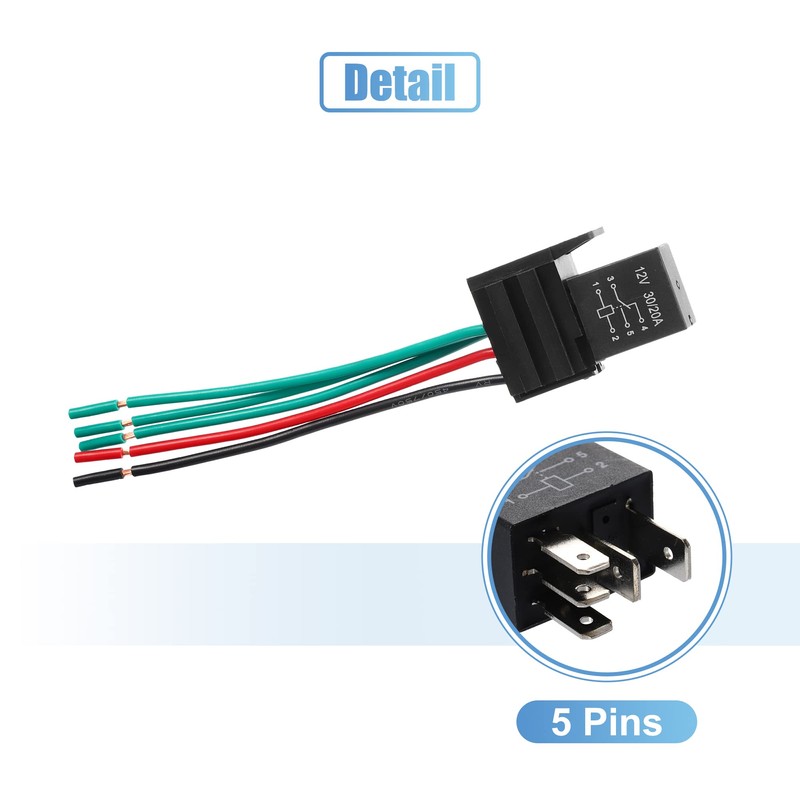 X AUTOHAUX 2 Pcs DC 12V 30A SPDT Car Relay