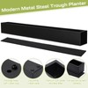 FillTouch Long Rectangular Planter Box Window Sill Planter Box Metal
