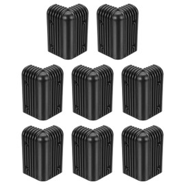 uxcell 8Pcs 3.07" x 1.89" Speaker Corner Protectors, Plastic Right Angle Protector Thickening Speaker for Cabinet Guitar Amplifier Stage Speakers, Black