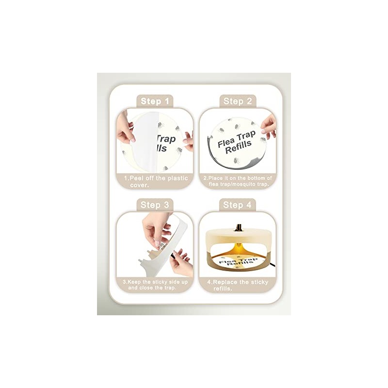 20 Pack Flea Trap Replacement Glue Boards - Sticky Pads