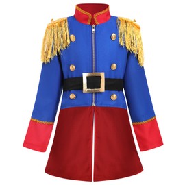 Boys Prince Charming Outfit Knight Outfits Kids King Prince Jacket Toddler Medieval Royal Prince King Outfits Blue + Red 4-5 Years