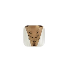 ALRNBY Statement Gold Cuff Necklace for Women White/Black Pearl Tassel Clavicle Chain Necklace for Women Drop Pandent Open Choker Collar Necklace Summer Beach Neck Body Jewelry Gift (Black Pearl)