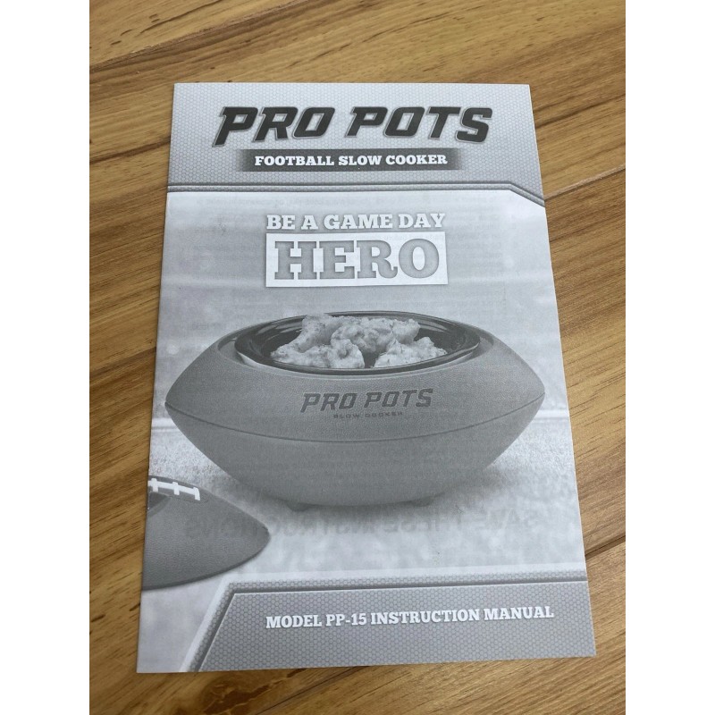 Select Brands Pro Pots Football Slow Cooker 1.5 Quart Kitchen