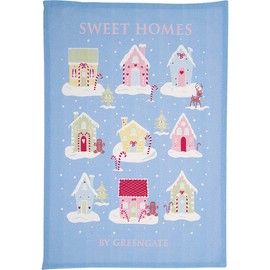 GreenGate COTTEAPPLSH2812 Laura Homes Tea Towel P.p.Dusty Blue 70 x 50 cm Multi-Coloured