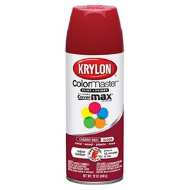 Krylon K05210107 ColorMaster Paint + Primer, Gloss, Cherry Red, 12 oz.