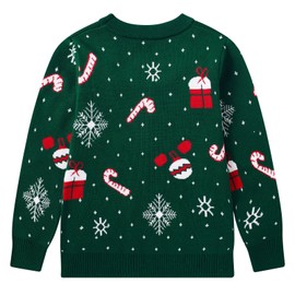 Dancinova Children's Christmas Jumper, Boys, Christmas Jumper, Xmas Jumper, Children's Christmas Jumper, 3-6 Years, Polar Bear Green