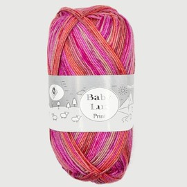WoolCraft Baby Lux DK Knitting & Crochet Yarn, Great Value Yarn Available in Solid Colours and Prints, 60% Bamboo & 40% Polyamide, 250 Metres, 100g Balls, Pack of 5, Rojo Bilabo