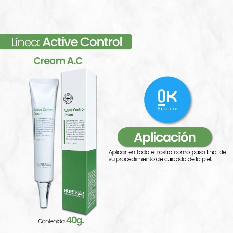 Crema Estabilizante Piel Grasa/acné Hubislab Ac 40gr.