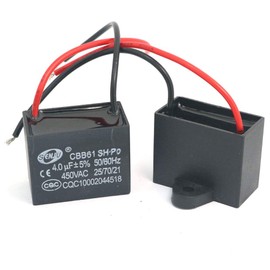 DollaTek 2Pcs CBB61 4uF 450V AC 50/60Hz Air Conditioner Fan Motor Running Capacitor