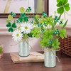 Phliofd 2 Pack St. Patrick's Day Floral Pick in Vase,