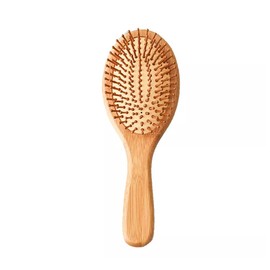 SOVICO - Cepillo para el Cabello Hecho de Bambú - Cepillo de Madera para todo tipo de Cabello y Pelo - Cerdas Naturales - Cepillo Desenredante - Para Masaje - Wooden Hair Brush (Blanco)