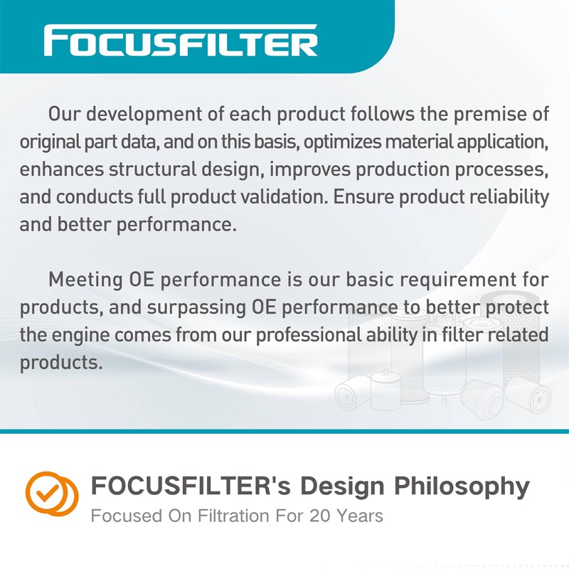 FOCUSFILTER 26350-2S000 OEM Grade Oil Filter, Excludes Hybrid Models