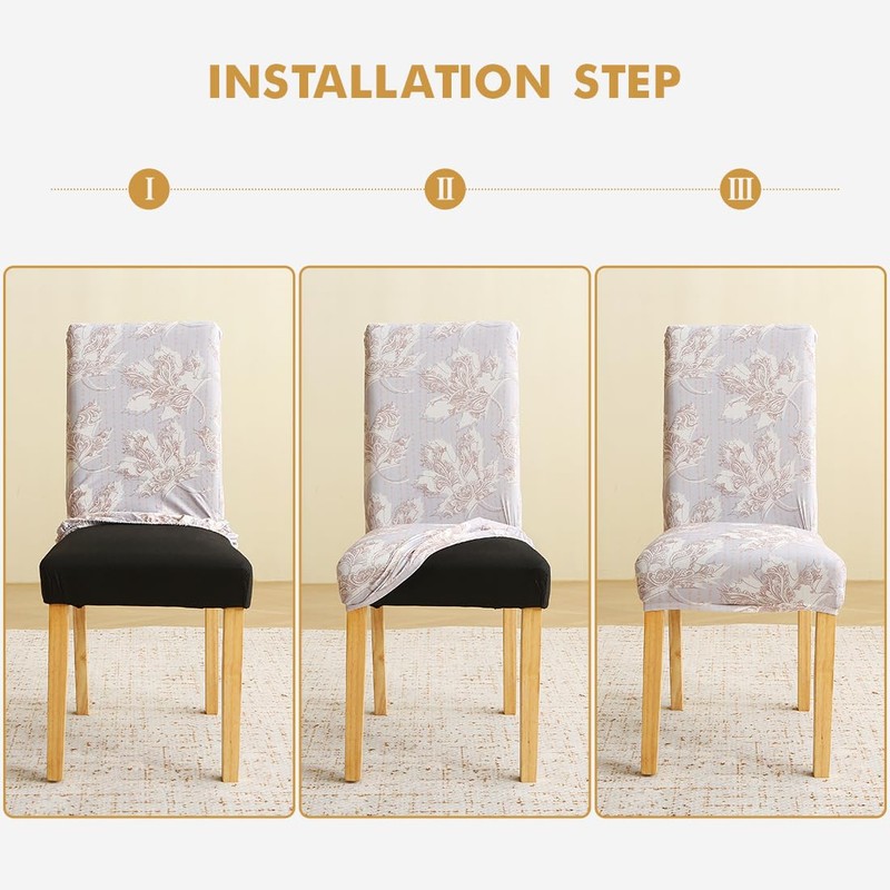 Secgo Chair Covers for Dining Room 2 Pack, Stretch Dining