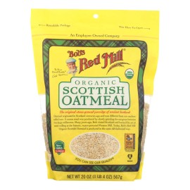 UD_Bob's Red Mill-Organic Scottish Oatmeal 20 oz Case of 4-Dried Organic Oats for Food Use