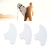 3PCS Surfboard Fin Replacement PVC Paddle Board Fin Surfboard Accessory
