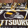 NINEBLITZ Pittsburgh Bedding Football Comforter Set Queen 4 Pieces with