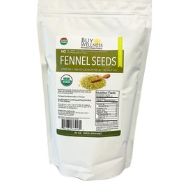 Buy Wellness Organic Fennel Seeds Whole Flavorful Sweet Quality Fennel seed Bulk Bag 1 lb