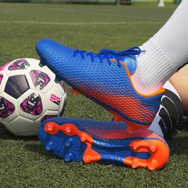 brooman Men Firm Ground Soccer Cleats Soccer Shoes (8,Navy)