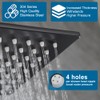 POP SANITARYWARE Matte Black Shower Faucet Set, Bathroom Rainfall Shower
