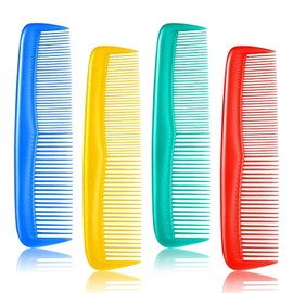 Hair Combs,4 PCS Fine and Wide Tooth Dressing Comb Pocket Comb for Men Pocket Comb Small Comb Pocket Fine Plastic Hair Combs Black Hair Combs for Women Men Hair Care Tool (Multi Color)