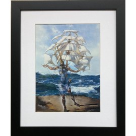 Salvador Dali  Costume for Tristan Insane - "The Ship" Framed Surreal Surrealism