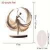 YORISMAL Charming Ballerina Acrylic Statue Women Modern Desk Decoration with